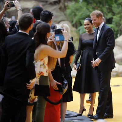 FOTOS: Así fue el primer encuentro entre Meghan Markle, Harry, Beyoncé y Jay-Z en la premiere de El Rey León