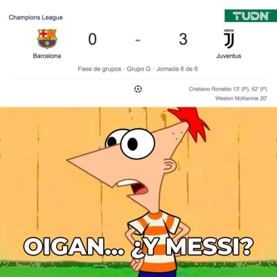 Con Cristiano como gran protagonista; los imperdibles memes del Barça-Juve