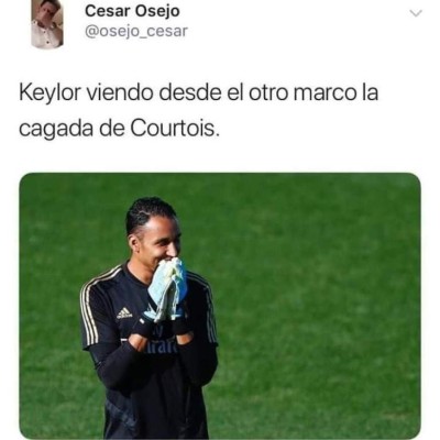 Con crueles memes destrozan a Courtois por salir en el primer tiempo