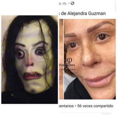 Los crueles memes contra Alejandra Guzmán tras destruir su rostro con cirugías