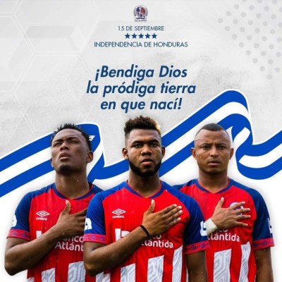 FOTOS: Legionarios, clubes europeos y de Liga Nacional felicitan a Honduras este 15 de septiembre