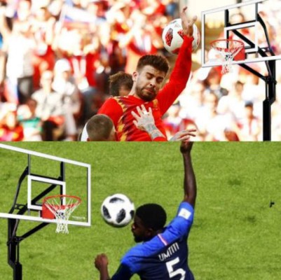 Los memes que desató la mano de Piqué durante el partido de España ante Rusia en los octavos