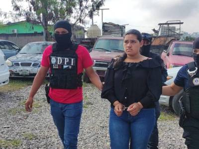 Suany Jazmín Pesquera (23) fue llevada a la cabecera departamental de Copán para continuar con el debido proceso legal.