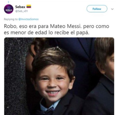 Mateo Messi protagoniza los mejores memes tras la entrega The Best 2019