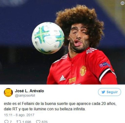 Top 10 de los mejores memes del pelotazo a Fellaini en la Supercopa de Europa