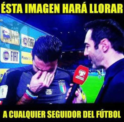 Las lágrimas de Buffon protagonizan los memes del día tras la eliminación de Italia