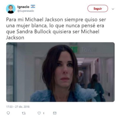 Los memes de Sandra Bullock y Michael Jackson tras su participación en Bird Box: A ciegas