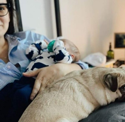 Las tiernas fotos de Luca, el primer hijo de la periodista Carmen Boquín