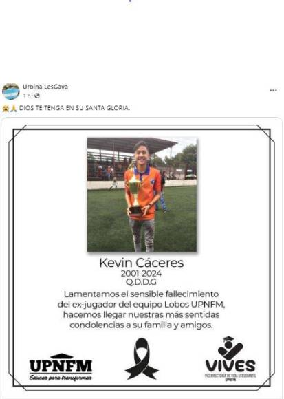 “Luchaste hasta el final”: los mensajes tras la muerte de Kevin Cáceres