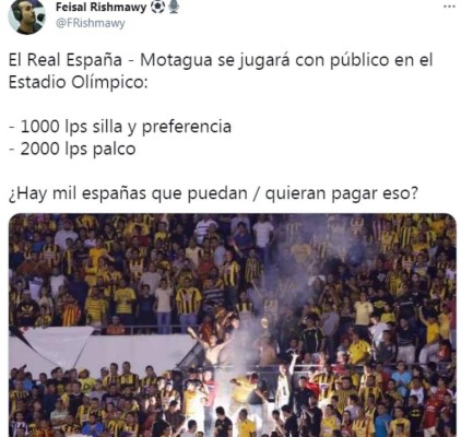 Polémica: Así critican el regreso de la afición a los estadios de Honduras