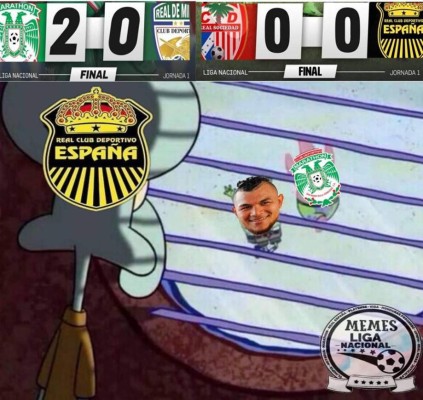 Los memes que dejó la primera jornada del torneo Apertura de la Liga Nacional de Honduras