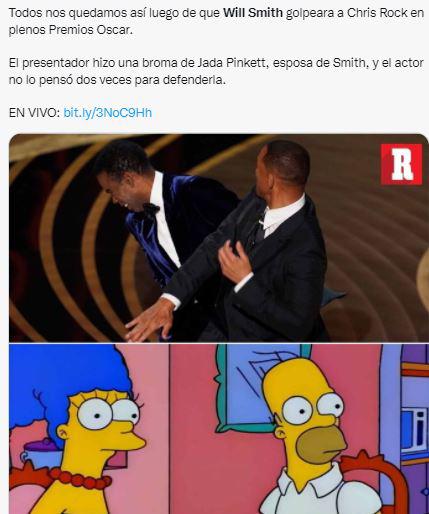 Redes sociales explotan con memes tras puñetazo de Will Smith a Chris Rock