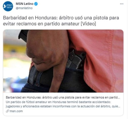 Árbitro que sacó una pistola durante partido en Copán genera revuelo a nivel mundial (Fotos)