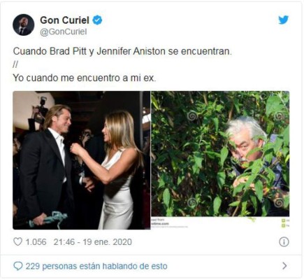 Brad Pitt y Jennifer Aniston se reencuentran y los memes se hacen virales