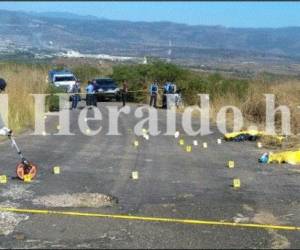 En la zona fueron hallados al menos 32 casquillos de bala de fusil AK-47.