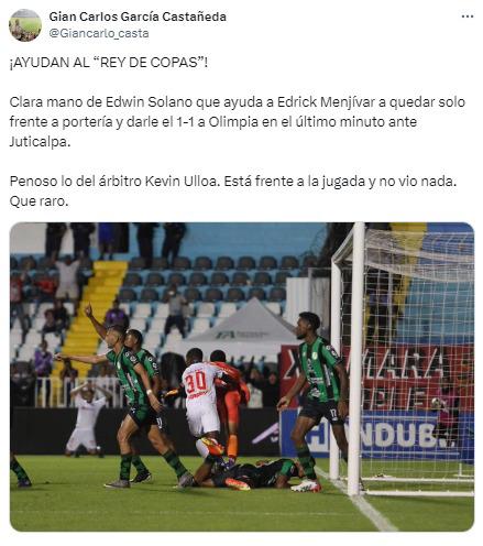 La reacción de la prensa tras gol polémico de Edrick Menjívar en Olimpia-Juticalpa ¿Robo?