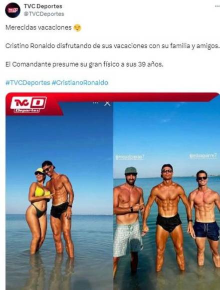 Cristiano Ronaldo disfruta de sus lujosas vacaciones con Georgina Rodríguez y su familia