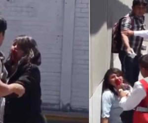 ‘‘¿Toda la vida me vas a pegar?’’, le dice la mujer embarazada a su agresor.