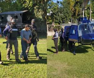 Bajo un fuerte resguardo policial y por vía aérea fue trasladado hacia Tegucigalpa la mañana de este sábado el extraditable Mario Urbina Miranda. El presunto socio de los hermanos Valle Valle comparecerá ante un juez este mismo día y permanecerá recluido en el Comando Cobras.