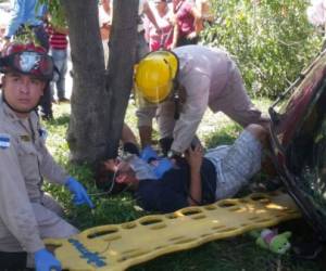 En el accidente de Choloma al menos tres personas se mostraban con heridas de consideración y fueron trasladados al Hospital Mario Catarino Rivas de San Pedro Sula