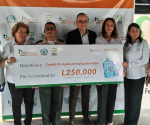 Un donativo de 250 mil lempiras entregó Banco de Occidente a Comité del Hospital San Felipe. Esta acción refleja el espíritu de cooperación y el compromiso con el desarrollo social que caracteriza a Banco de Occidente.