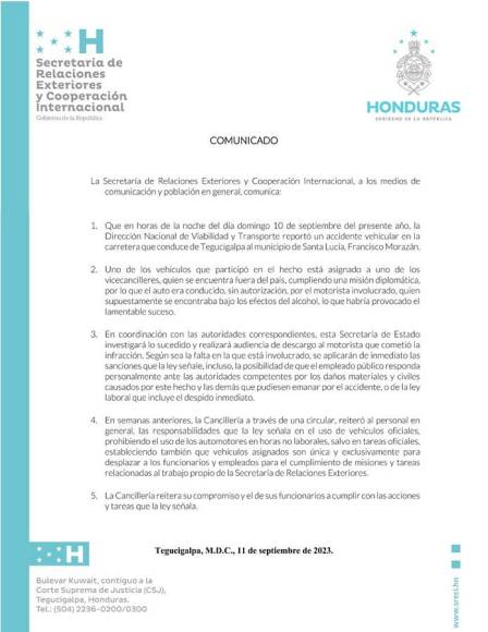 De faltas a la moral a borracheras: Los escándalos que han salpicado al cuerpo diplomático de Honduras en el extranjero