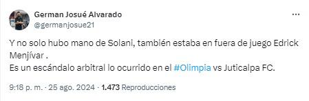 La reacción de la prensa tras gol polémico de Edrick Menjívar en Olimpia-Juticalpa ¿Robo?