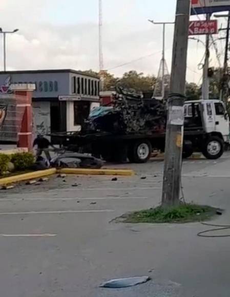 Los destrozos que dejó la tragedia en Omoa que cobró la vida de tres jóvenes