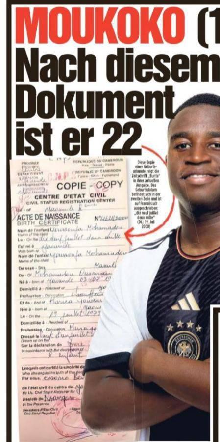 Youssoufa Moukoko: revelan bajo juramento la verdadera edad del jugador del Borussia Dortmund