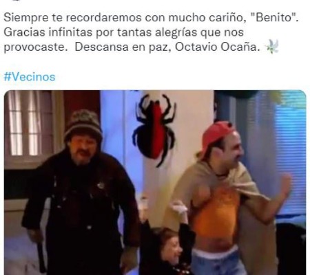 Reacciones en redes sociales por la muerte de 'Benito' Rivers de Vecinos   