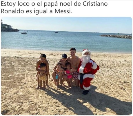 ¿Messi se vistió de Santa? La foto navideña de Cristiano desata una ola de memes