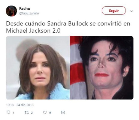 Los memes de Sandra Bullock y Michael Jackson tras su participación en Bird Box: A ciegas