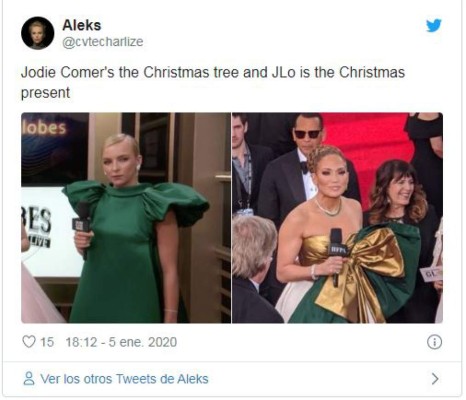 Look de Jennifer López en los Golden Globe deja los mejores memes   