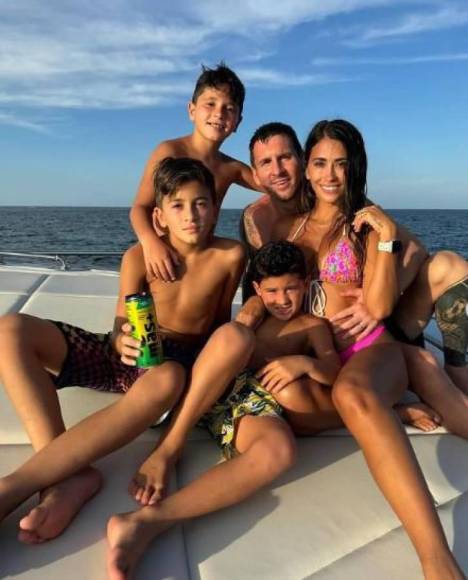 Antonela Roccuzzo y Messi disfrutan de sus vacaciones en yate de lujo en Estados Unidos