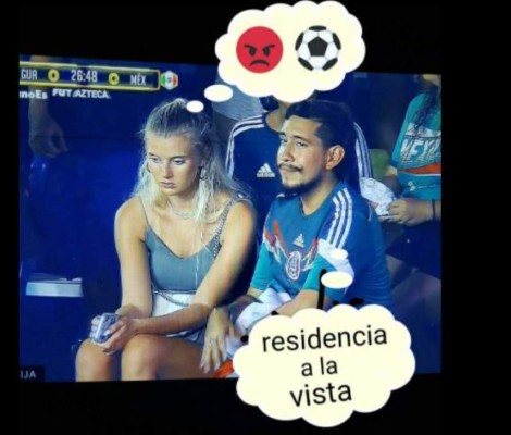 Relación entre gringa y mexicano presentes en partido de Copa Oro causa revuelvo en redes con memes