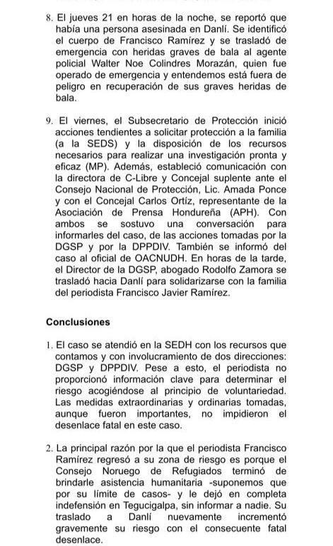 Periodista asesinado dejó de tener asistencia humanitaria y protección