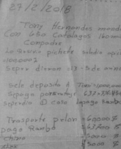 Envíos de cocaína página tras página ¿Qué dicen las “narcolibretas” en juicio de Juan Orlando Hernández?