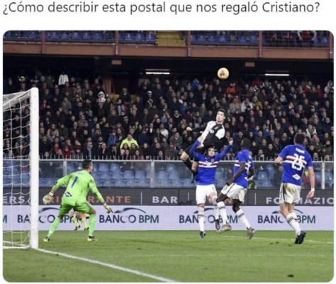 ¿Le aprendió a Carlos Pavón? Los originales memes del golazo de Cristiano a la Sampdoria