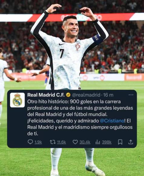 Historico: Cristiano Ronaldo llega a su gol 900 como profesional y Pepe recibe fenomenal homenaje