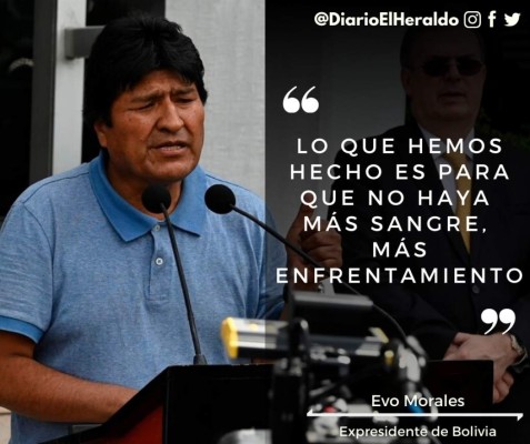 10 frases de Evo Morales al llegar a México como asilado político