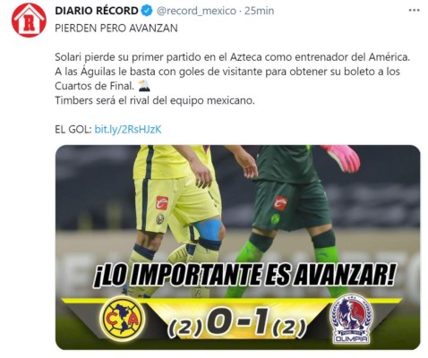 ¿Qué dice la prensa mexicana luego del triunfo del Olimpia 1-0 sobre el América?