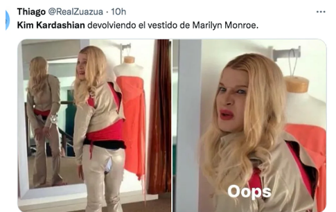 Los divertidos memes por el daño provocado por Kim Kardashian al vestido de Marilyn Monroe