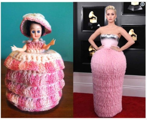 Memes se burlan de Cardi B y Katy Perry por sus peculiares vestidos en los premios Grammy