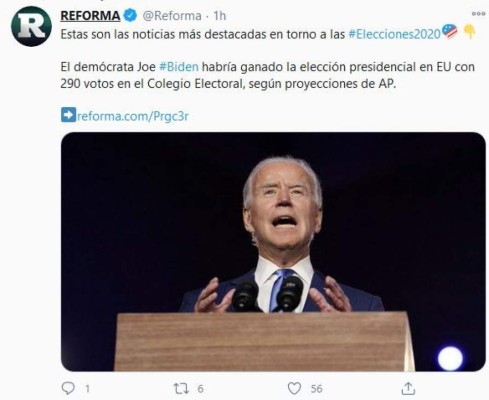 Así informa el mundo el triunfo de Joe Biden en elecciones de EE UU (FOTOS)