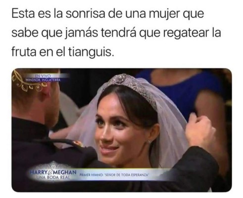 Los memes que generó la sonrisa de Meghan Markle tras su boda con el príncipe Harry