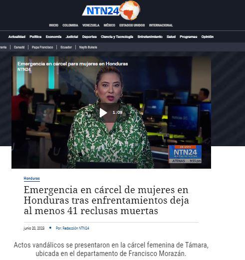 Así informa el mundo sobre la matanza dentro de la cárcel de mujeres de Támara en Honduras