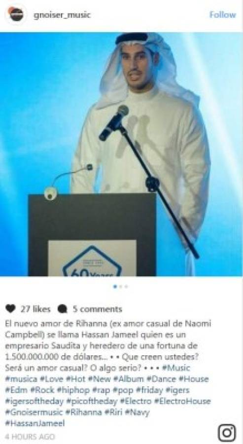 Revelan quién es el misterioso hombre que Rihanna besó en una piscina en España