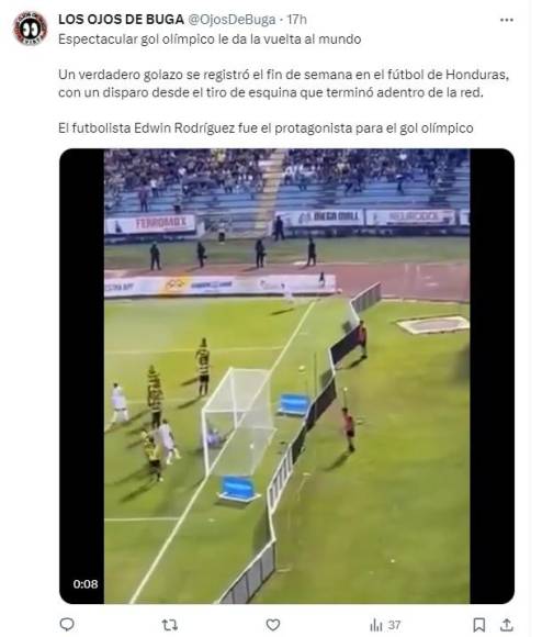 Gol olímpico de Edwin Rodríguez está dando de qué hablar en el mundo