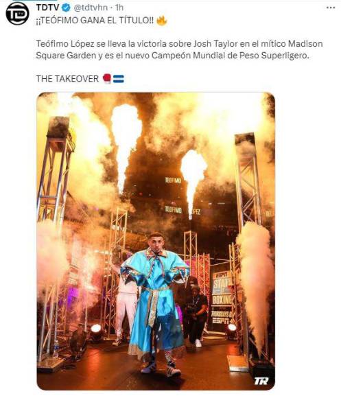 Prensa internacional reacciona al triunfo de Teófimo López ante el escocés Josh Taylor