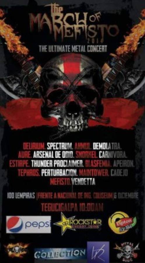 Concierto de Delirium en Tegucigalpa